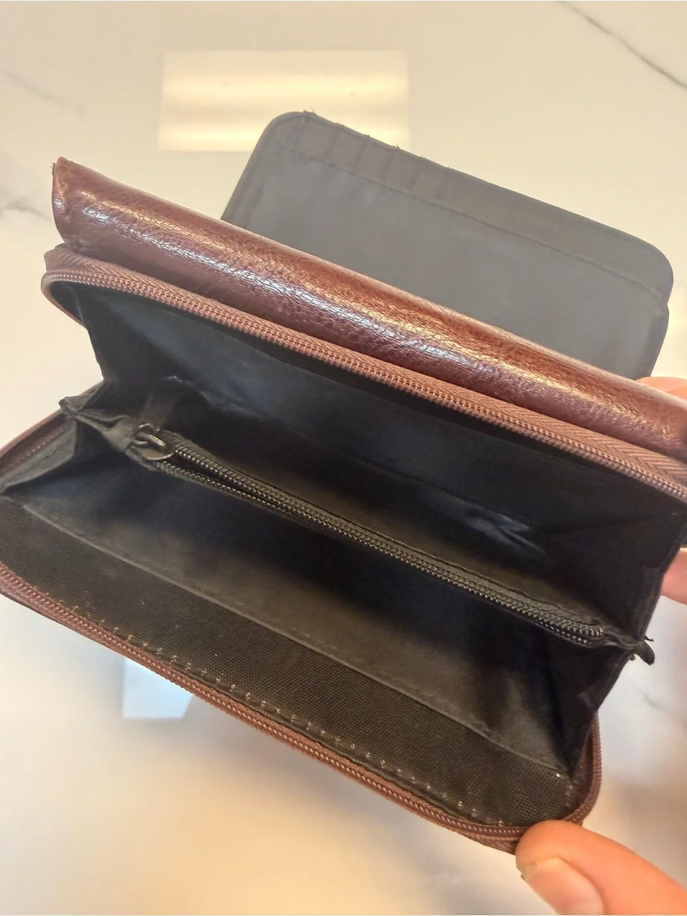 Gucci Dark Burgundy Leather  Card Holder & Wallet